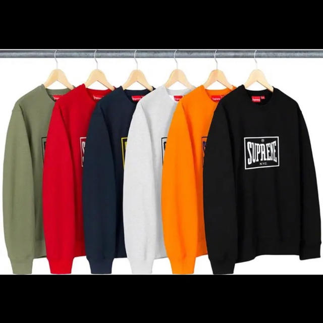 トップスsupreme  warm up crewneck