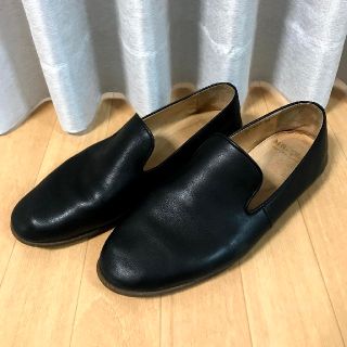 ミスターオリーブ(Mr.OLIVE)のMR.OLIVE　レザースリッポン　黒(スリッポン/モカシン)