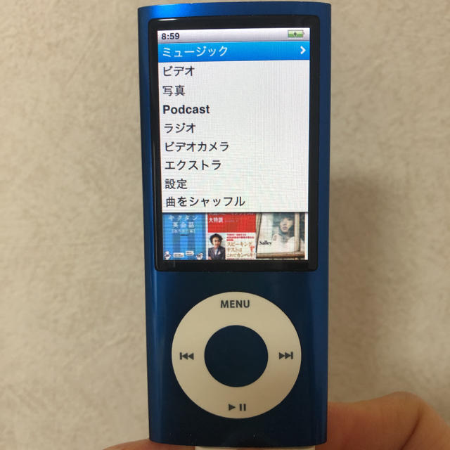 Apple iPod nano 第5世代 16GB ブルー  ケース有り 1