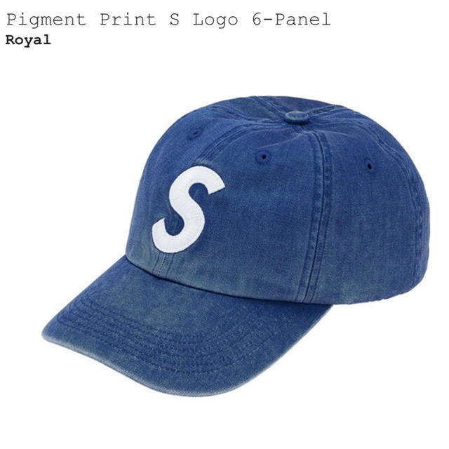 supreme pigment print slogo 6panelキャップ