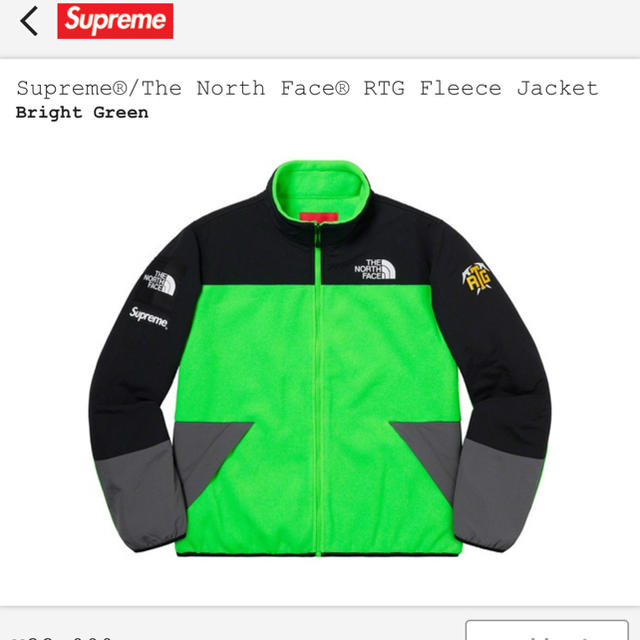 supreme north face 緑　L