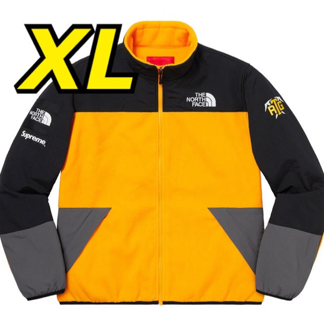 人気定番の Supreme XL フリースジャケット黄色 TNF supreme <ゆうじ ...