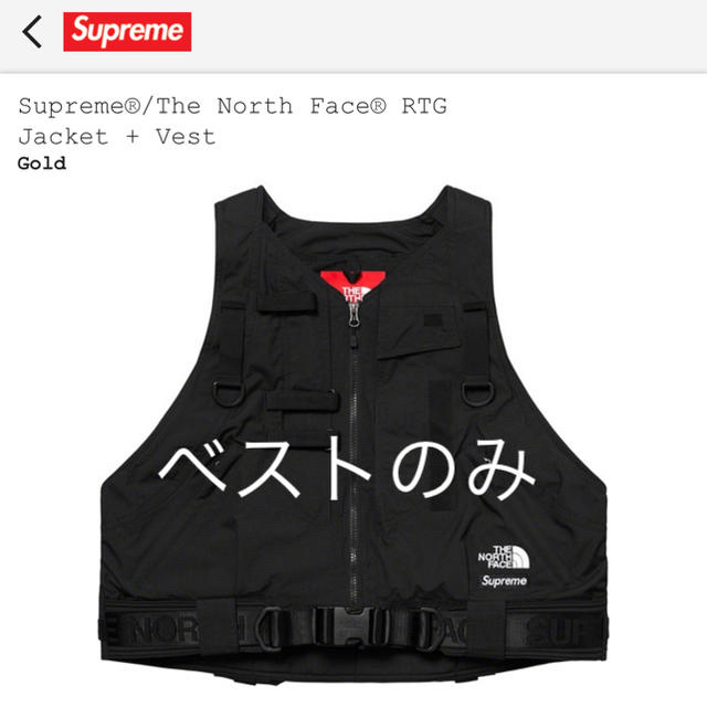 supreme THE NORTH FACE RTG ベストのみ