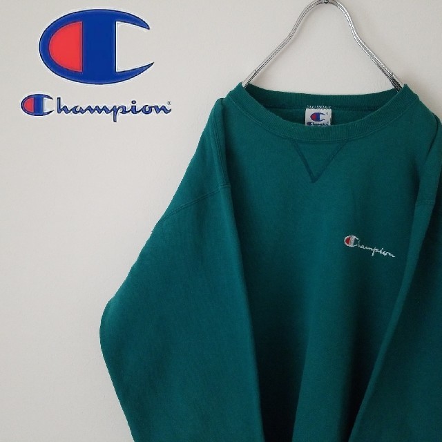 Champion(チャンピオン)の90S チャンピオン スウェット 刺繍ロゴ   オーバーサイズ USA製 メンズのトップス(スウェット)の商品写真