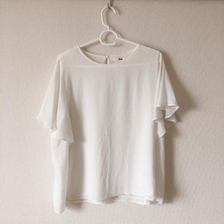 ユニクロ(UNIQLO)のユニクロ　シフォンブラウス　半袖(シャツ/ブラウス(半袖/袖なし))