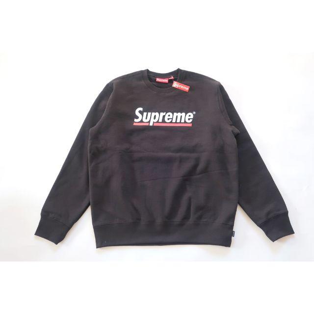 黒　Mサイズ　Supreme Underline Crewneck トレーナー