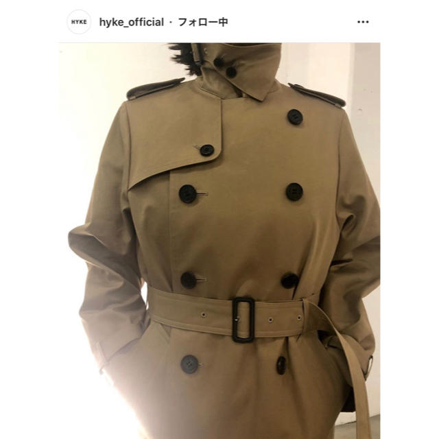 HYKE(ハイク)のAYM719さま専用⭐︎即完売　hyke ビックシルエットトレンチコート02 レディースのジャケット/アウター(トレンチコート)の商品写真