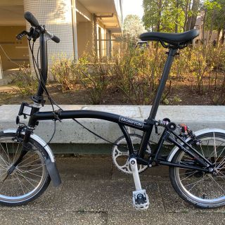 ブロンプトン(BROMPTON)の2019 ブロンプトンS2L ブラックカーボンシートポスト　美品　リアライト付属(自転車本体)