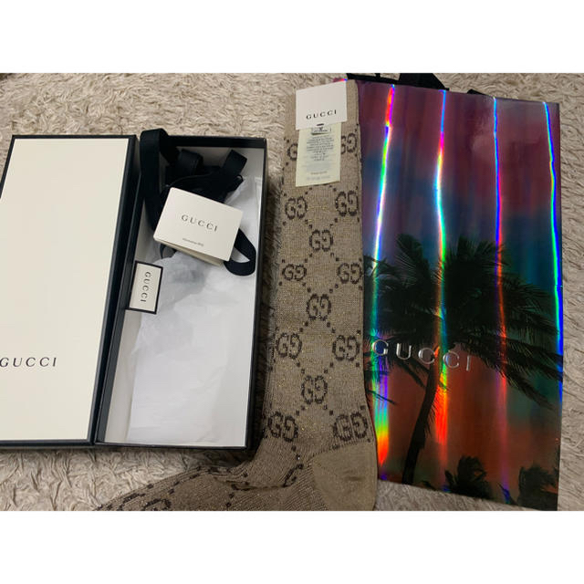 Gucci(グッチ)の【yumemillady様専用】グッチ　ラメファブリックGGソックス レディースのレッグウェア(ソックス)の商品写真