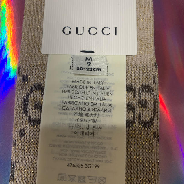 Gucci(グッチ)の【yumemillady様専用】グッチ　ラメファブリックGGソックス レディースのレッグウェア(ソックス)の商品写真