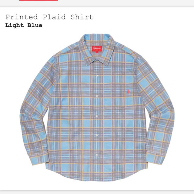 supreme printed plaid shirt Mサイズ