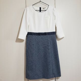 ワンピース 制服 受付 インフォメーション 美品 膝丈(ひざ丈ワンピース)