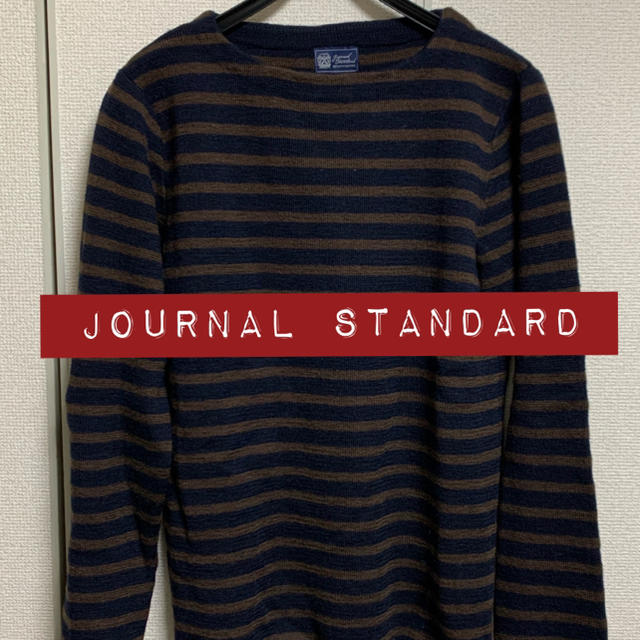 JOURNAL STANDARD(ジャーナルスタンダード)のニット　カットソー　ネイビー　ブラウン メンズのトップス(ニット/セーター)の商品写真