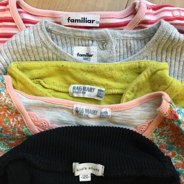 familiar(ファミリア)の最終セール　女の子120セット【カットソー】 キッズ/ベビー/マタニティのキッズ服女の子用(90cm~)(Tシャツ/カットソー)の商品写真