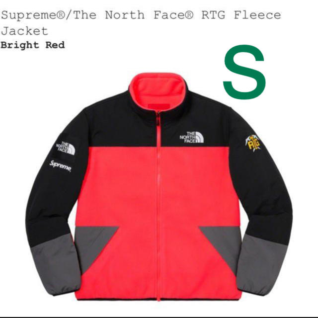 極美品・送込】Supreme TNF RTG Fleece Jacket 赤-