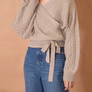 ダブルクローゼット(w closet)のカシュクールニット【新品】(ニット/セーター)