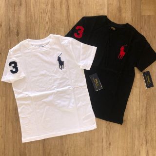 ラルフローレン(Ralph Lauren)のラルフローレン　ビッグポニー　130 白　黒　Tシャツ(Tシャツ/カットソー)