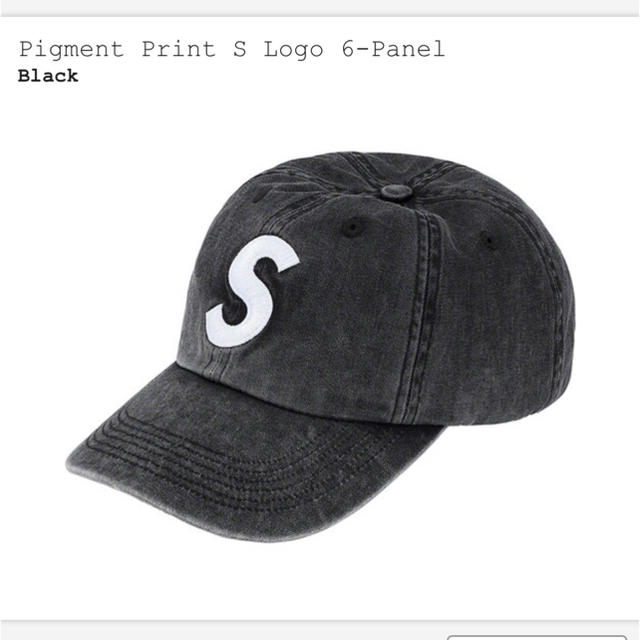 Supreme Pigment Print S Logo 6-Panel Blk帽子