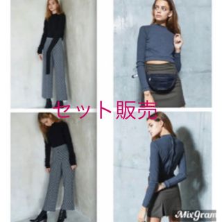 アリシアスタン(ALEXIA STAM)のjuemi ジュエミ 和柄パンツ SnapRing Ribbed トップス(Tシャツ(長袖/七分))