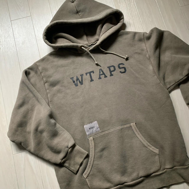 【極美品】WTAPS カレッジ パーカー OD オリーブ X01 Sサイズ