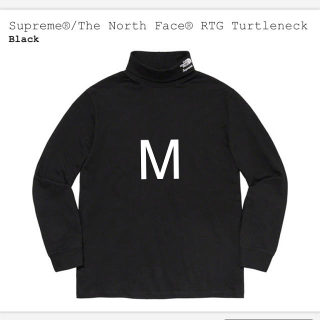 新品 黒 M supreme the north face turtleneckBlackサイズ