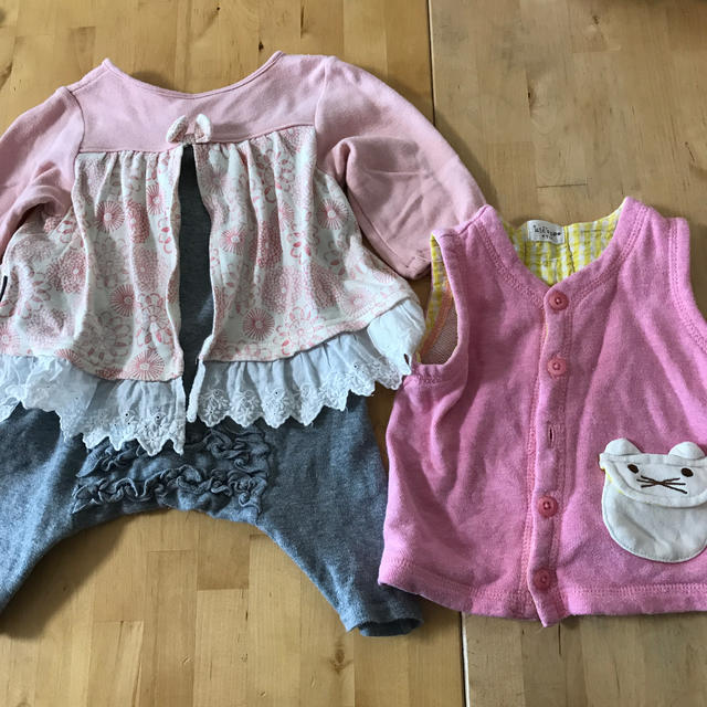 kid’s zoo(キッズズー)の70サイズ♡ロンパース&ベスト ベルメゾン キッズー キッズ/ベビー/マタニティのベビー服(~85cm)(ロンパース)の商品写真