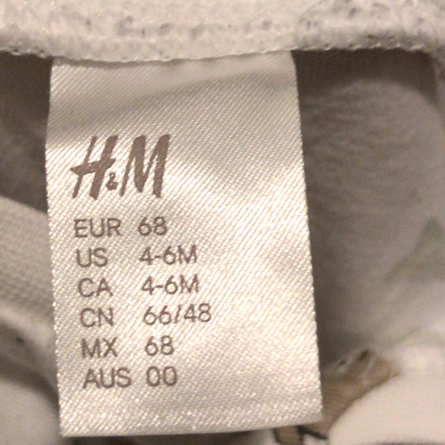 H&M(エイチアンドエム)のロンパース　3枚セット　H＆M 50〜60 ベビー服 キッズ/ベビー/マタニティのベビー服(~85cm)(ロンパース)の商品写真