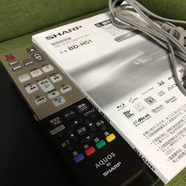 SHARP - シャープ AQUOS ブルーレイディスクレコーダー BD-H51の通販 by chii(´・ω・｀)'s shop｜シャープならラクマ