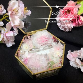 【SOLD OUT】＊ ひとえ-SAKURA- ＊リングピロー ガラスケース(リングピロー)