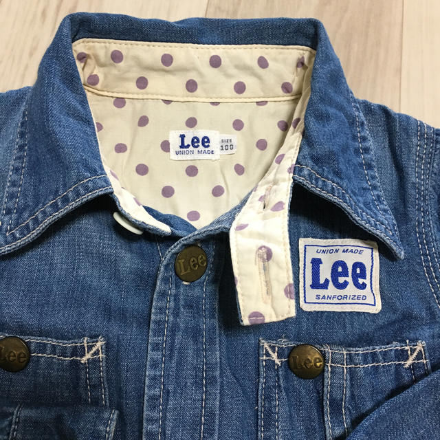 Lee(リー)のLeeデニムワンピ１００☆ キッズ/ベビー/マタニティのキッズ服女の子用(90cm~)(ワンピース)の商品写真