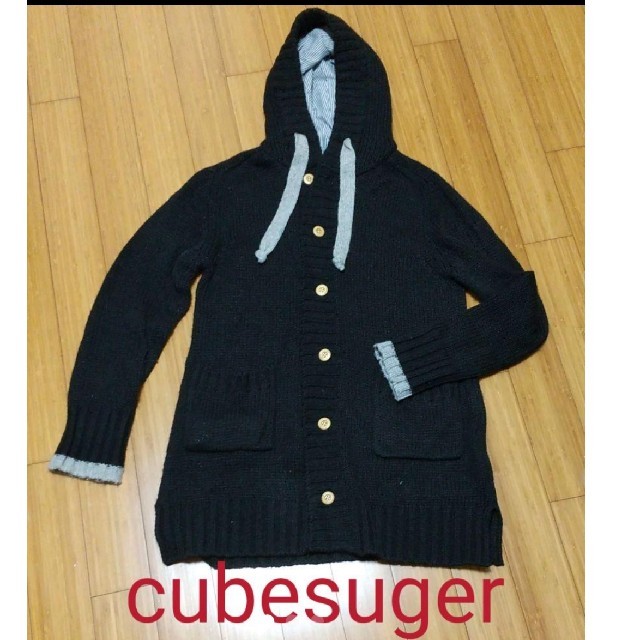 CUBE SUGAR(キューブシュガー)のcube suger パーカー　黒 レディースのトップス(パーカー)の商品写真