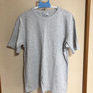 ユニクロ(UNIQLO)のUNIQLO ユニクロ 無地 グレー Tシャツ (Tシャツ(半袖/袖なし))