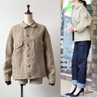 マディソンブルー(MADISONBLUE)の美品MADISONBLUE BOYFRIEND Gジャケット Linen リネン(Gジャン/デニムジャケット)