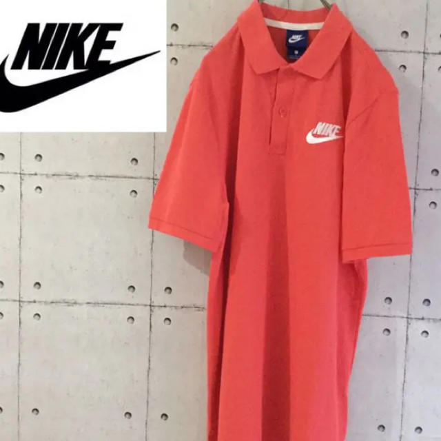 NIKE(ナイキ)の[美品]ナイキ☆ベトナム製 ポロシャツL 青タグ サーモンピンク メンズのトップス(ポロシャツ)の商品写真