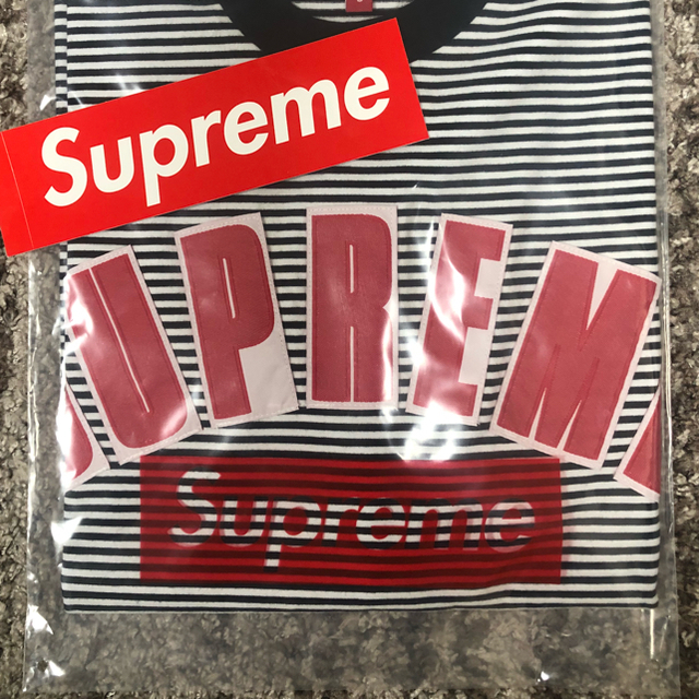 M Supreme Arc Applique S/S Top ボーダー