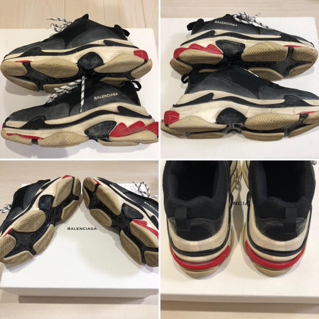 イタリア製 BALENCIAGA Triple S 41 ノワール