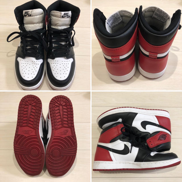 NIKE(ナイキ)のJORDAN 1 Black Toe つま黒 26.5 メンズの靴/シューズ(スニーカー)の商品写真