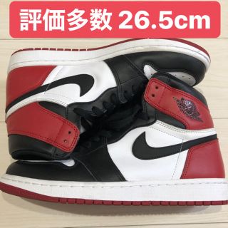 ナイキ(NIKE)のJORDAN 1 Black Toe つま黒 26.5(スニーカー)