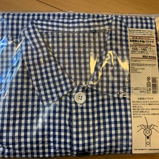 ムジルシリョウヒン(MUJI (無印良品))の新品　無印良品　お着替えパジャマ　半袖　125〜140cm ブルー(パジャマ)
