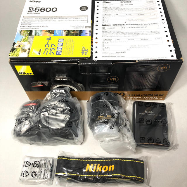 新品未使用 Nikon D5600 AF-P18-55レンズKITメーカー保証付