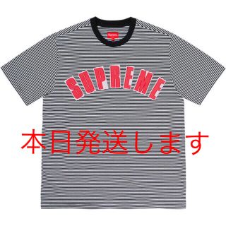 シュプリーム(Supreme)のM Supreme Arc Applique S/S Top ボーダー (Tシャツ/カットソー(半袖/袖なし))