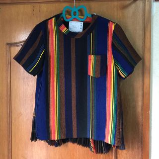 サカイ(sacai)のsacai カラーストライプトップス(シャツ/ブラウス(長袖/七分))