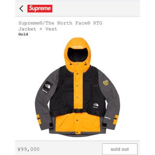 シュプリーム(Supreme)のsupreme the northface RTC gold Mサイズ(マウンテンパーカー)