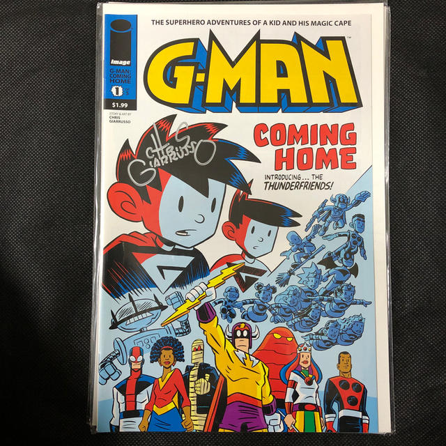 IMAGE(イマージュ)の安い480円サイン付ミニマーベルズ作者ジアルッソ著リーフG-MAN1号 エンタメ/ホビーの漫画(アメコミ/海外作品)の商品写真