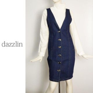 ダズリン(dazzlin)のジャンスカデニム(ひざ丈スカート)