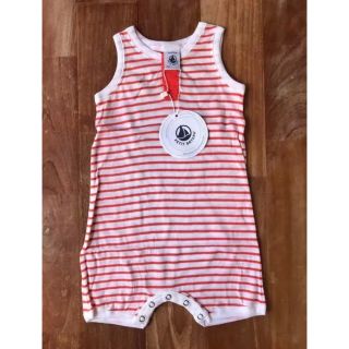 プチバトー(PETIT BATEAU)の【新品】プチバトー袖なしカバオール６Ｍ(カバーオール)