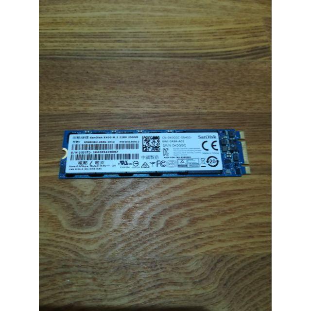 美品★M.2 SSD 256GB SanDisk製 サイズ2280 SATA接続