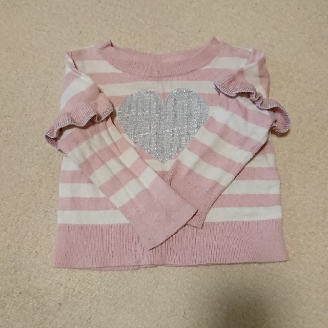 babyGAP(ベビーギャップ)のbabyGAP & H&M 2点セット 春ニット キッズ/ベビー/マタニティのキッズ服女の子用(90cm~)(Tシャツ/カットソー)の商品写真