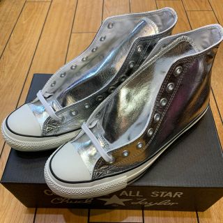 コンバース(CONVERSE)の☆新品☆コンバース　オールスター　100 シャイニーメタリック　ハイ　シルバー(スニーカー)