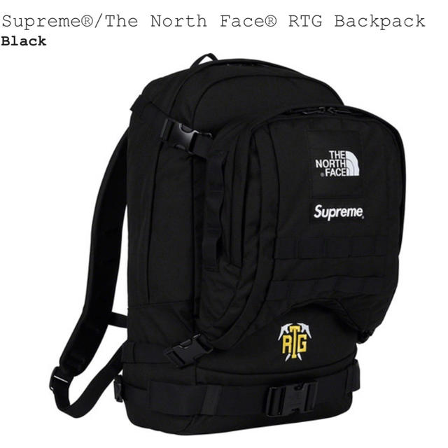 黒 Supreme North Face RTG Backpack Black